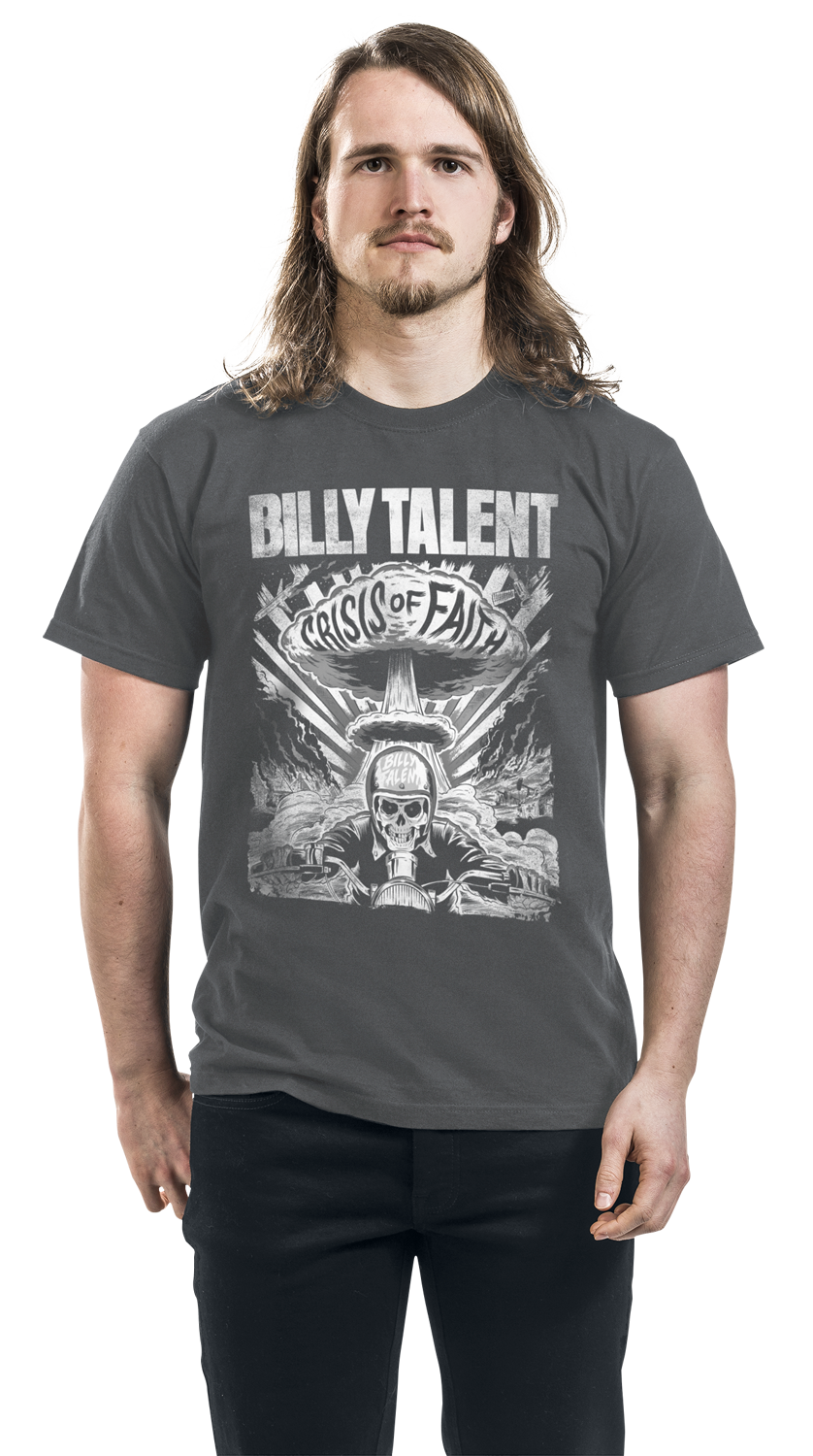 Billy Talent Crisis Of Faith Cover Distressed T-Shirt charcoal