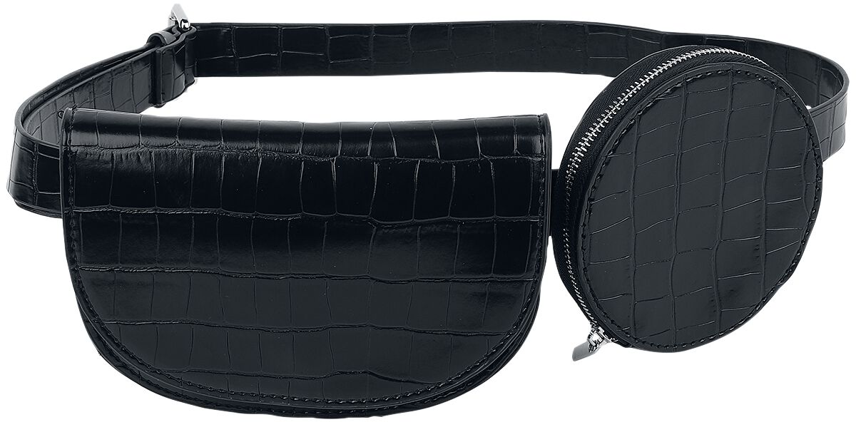 Urban Classics Croco Synthetic Leather Double Beltbag Belt Pouch black