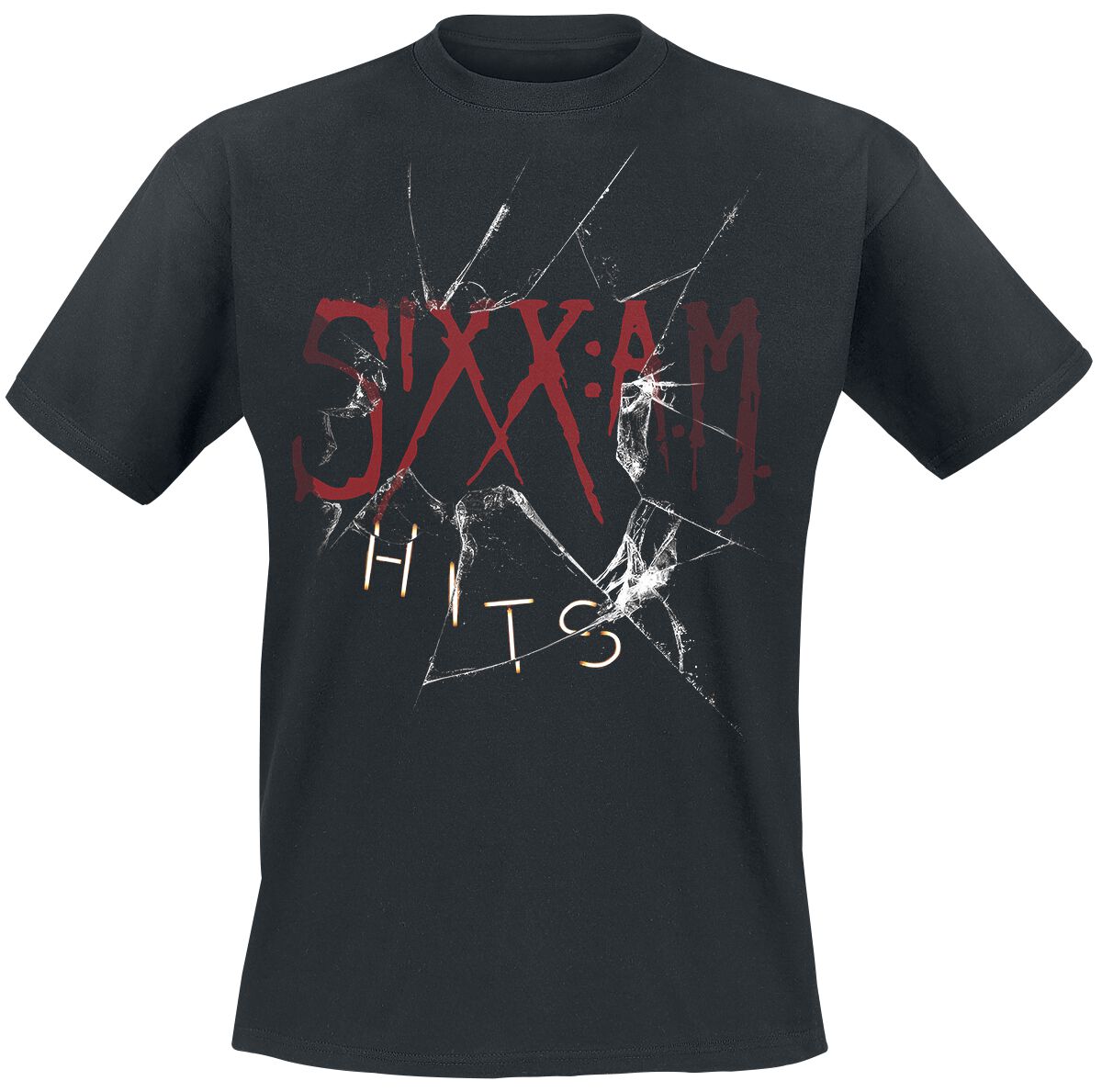 Image of Sixx: A.M. Sixx AM Broken Glass T-Shirt schwarz