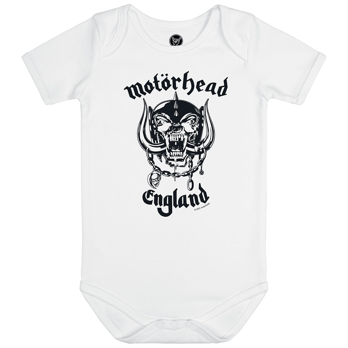 Motörhead Body für Babys - Metal-Kids - England: Stencil - für Mädchen & Jungen - weiß  - Lizenziertes Merchandise!