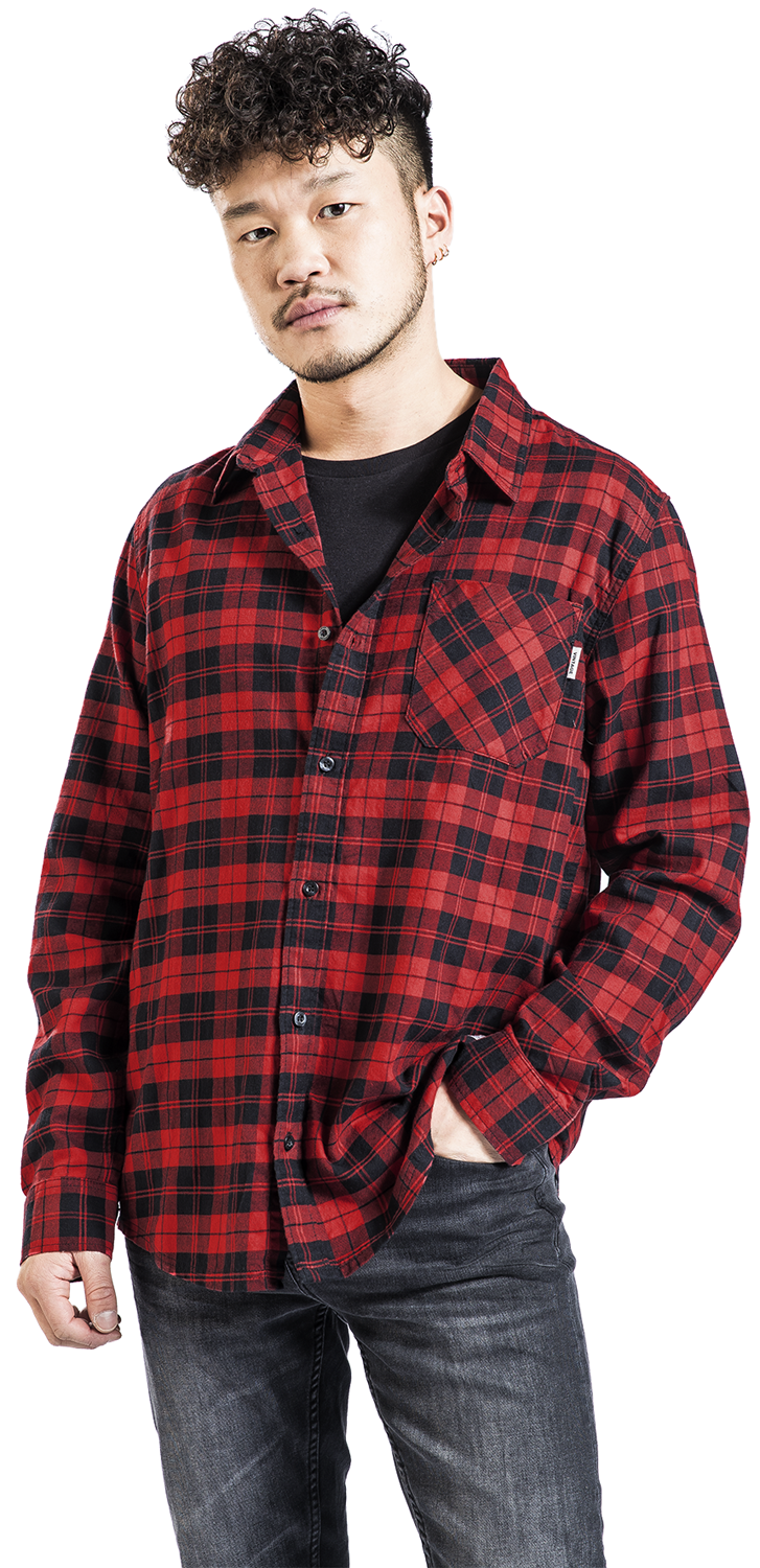 Vintage Industries Riley Flannel Shirt Flanellhemd rot