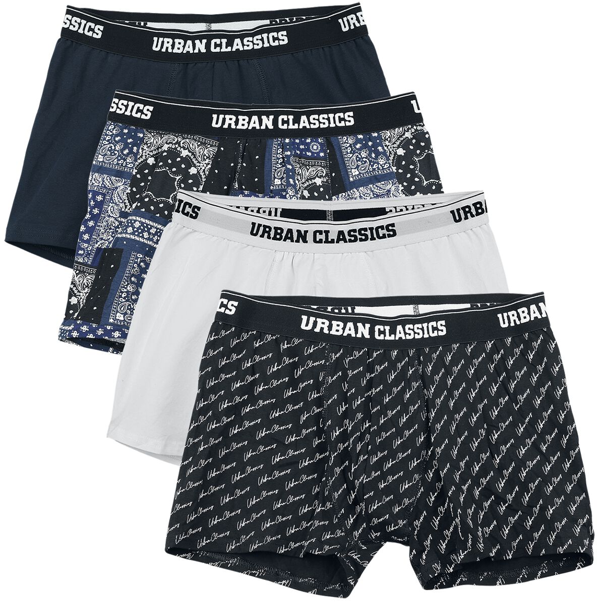 Urban Classics Organic Boxer Shorts 5-Pack Boxers grey black white