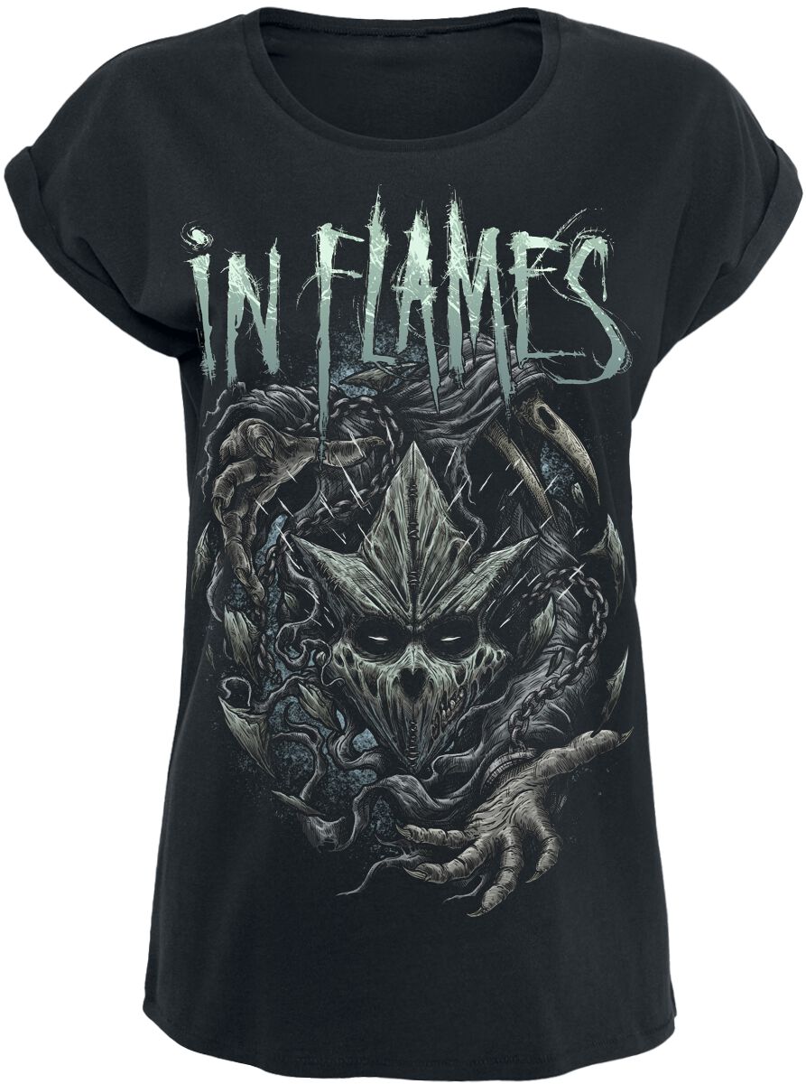 In Flames T-Shirt - In Flames We Trust - S bis 3XL - für Damen - Größe XL - schwarz  - Lizenziertes Merchandise!