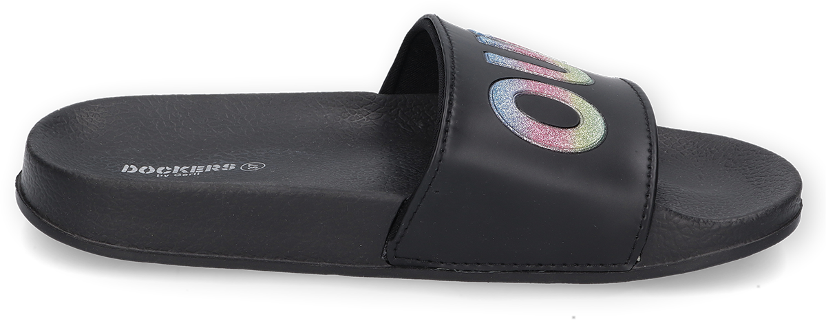 Dockers by Gerli Badelatschen Sandale schwarz - 54.02% Rabatt