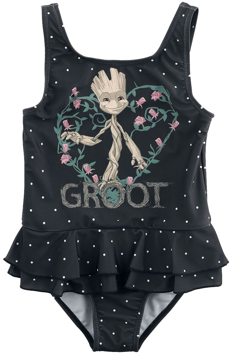 Levně Strážci galaxie Kids - Heart Groot Dětské plavky černá