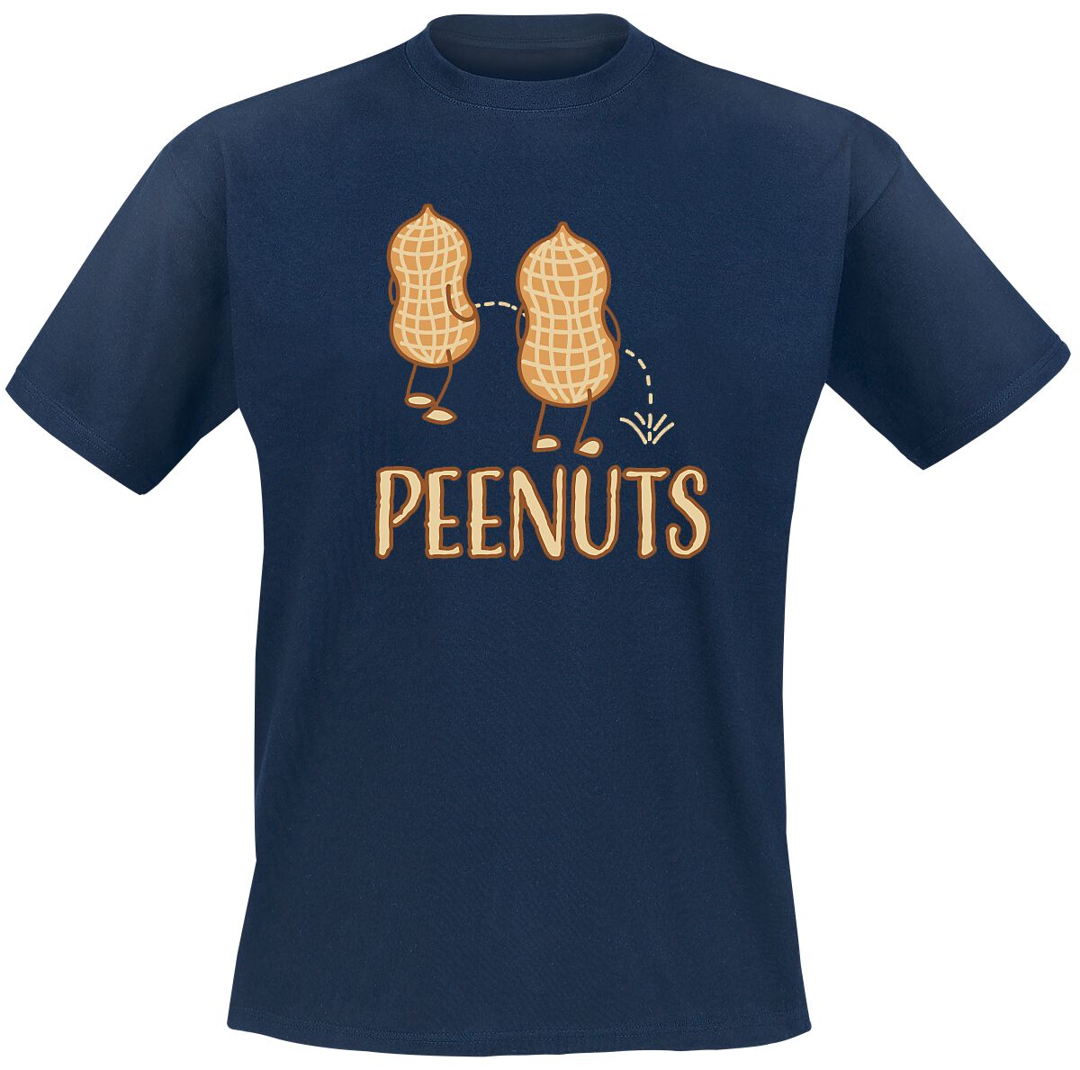 Slogans Funshirt - Sprüche - Pee-Nuts T-Shirt navy