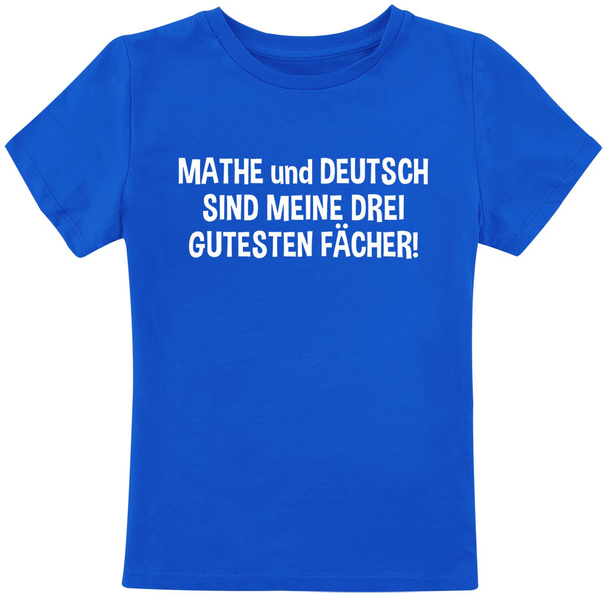 Sprüche Kids – Mathe und Deutsch T-Shirt blau – 23.09% Rabatt