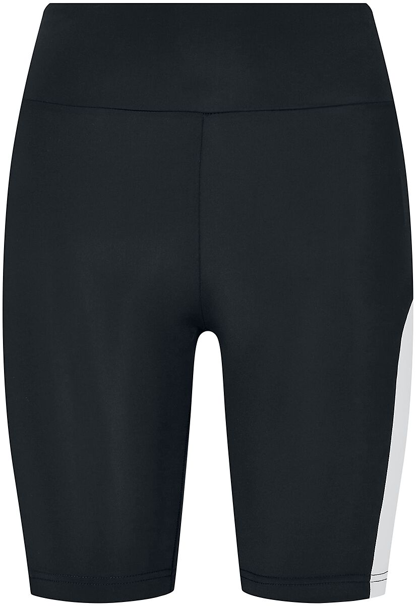 Urban Classics Ladies Color Block Cycle Shorts Shorts black white