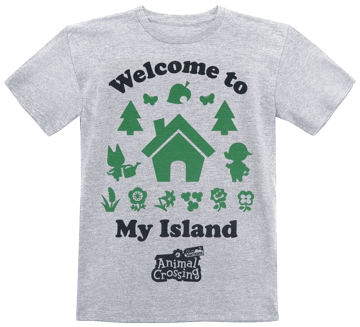 Animal Crossing Kids – Watering Flowers T-Shirt grau meliert – 57.93% Rabatt Animal Crossing Kids – Watering Flowers T-Shirt grau meliert – 57.93% Rabatt