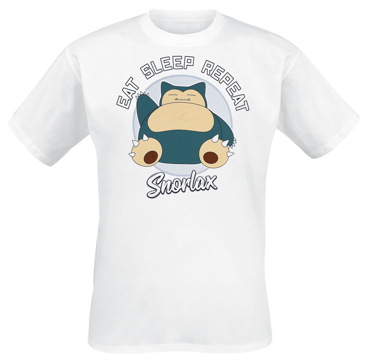 Pokémon Snorlax - Eat Sleep Repeat T-Shirt white