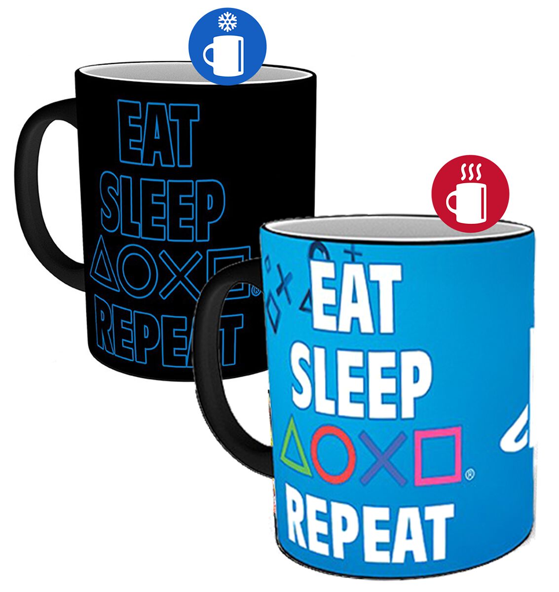 Playstation Eat Sleep Repeat - Heat-Change Mug Cup multicolour
