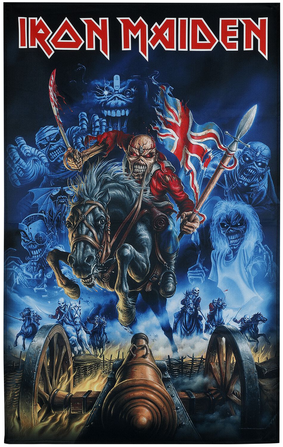 Levně Iron Maiden Maiden England Textilní plakát vícebarevný