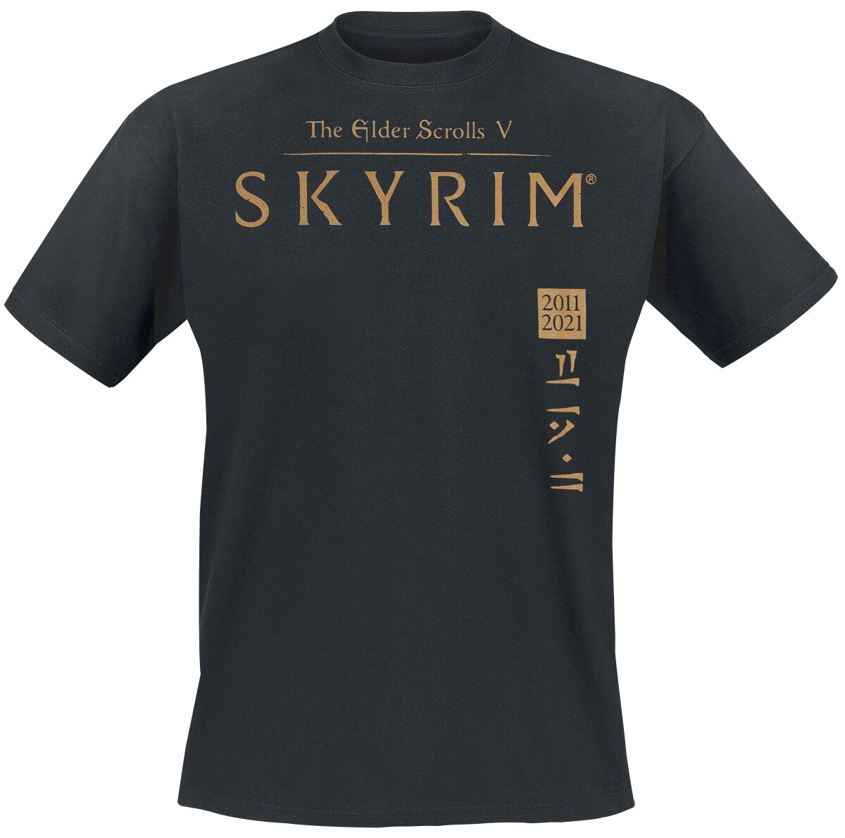 Skyrim The Elder Scrolls V - 10th Anniversary T-Shirt black