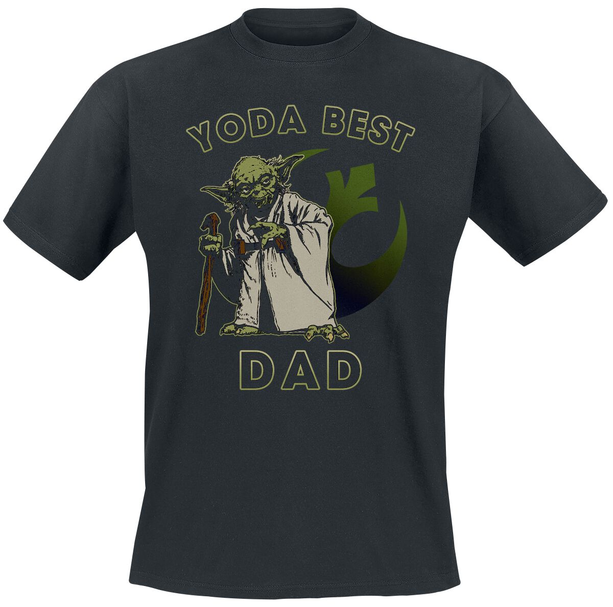 Star Wars Yoda Best Dad T-Shirt black