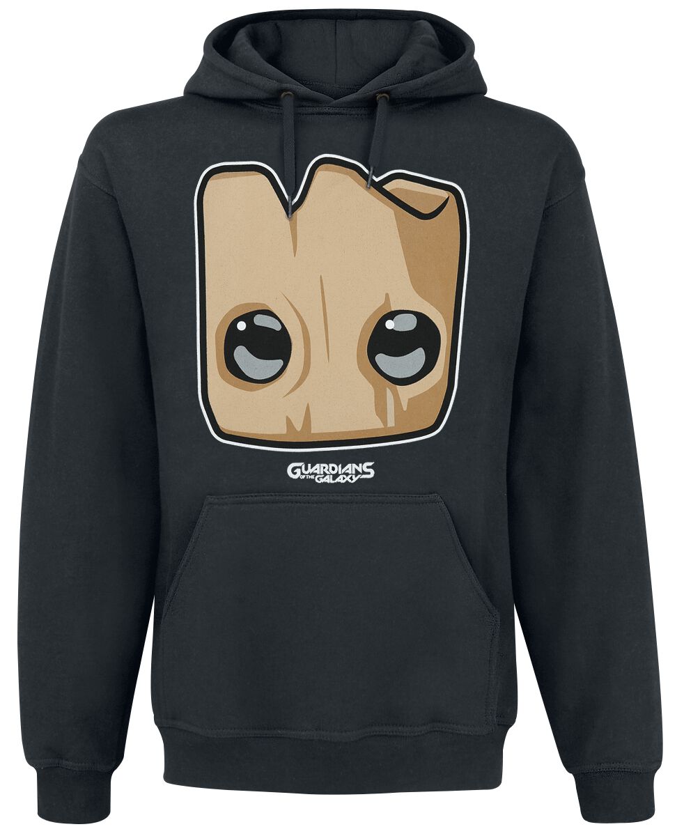 Guardians Of The Galaxy Game - Groot Cute Face Hooded sweater black