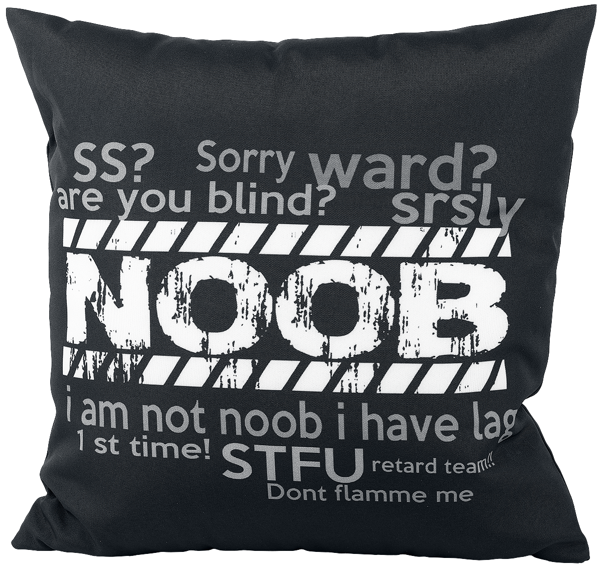 Geekinvader NOOB Kissen schwarz weiß - 60.03% Rabatt