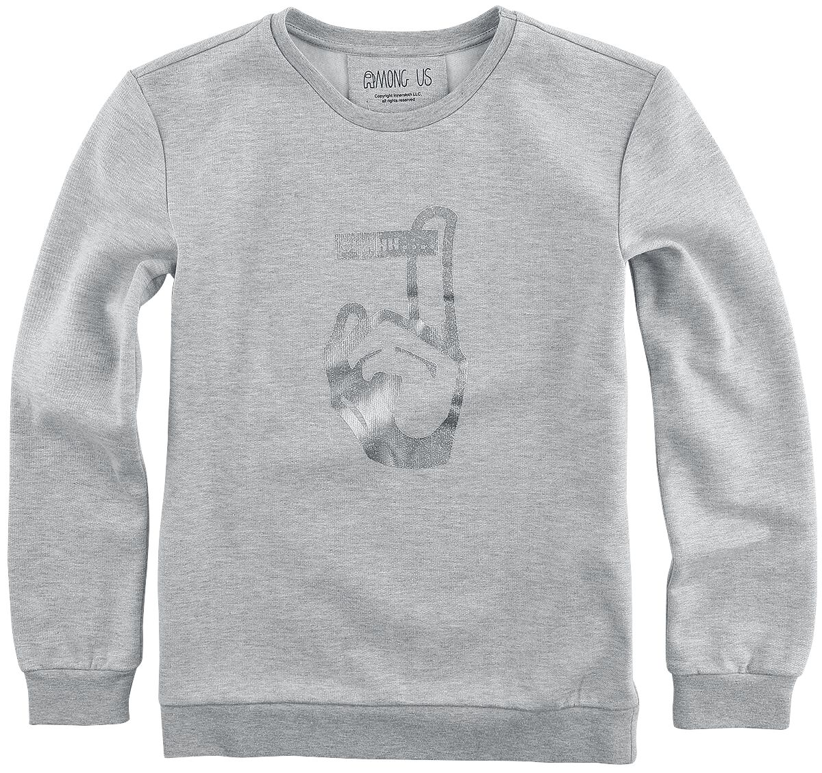 Sweat-shirt Gaming de Among Us - Enfants - Shhh - 116 à 176 - pour Unisexe - gris chiné