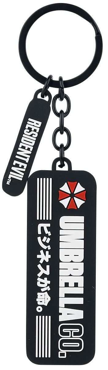 Resident Evil Umbrella Keyring Pendant black red white