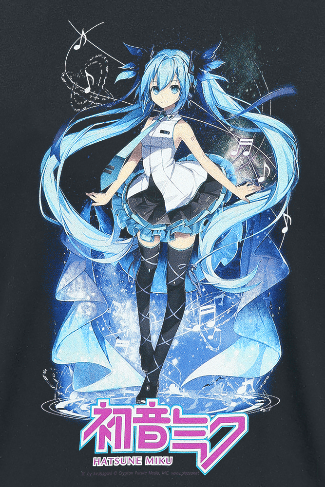 Vocaloid Hatsune Miku - Euphoria T-Shirt schwarz