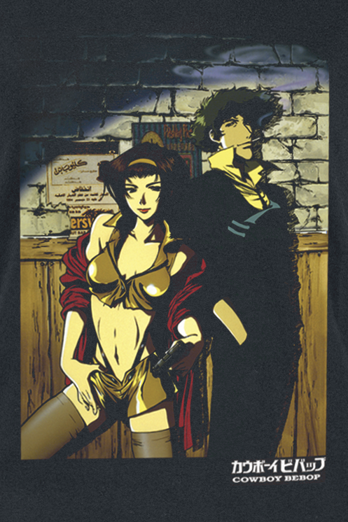 Cowboy Bebop Spike & Faye T-Shirt schwarz - 60.90% Rabatt