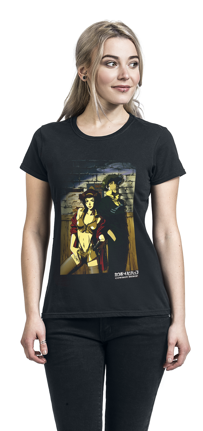 Cowboy Bebop Spike & Faye T-Shirt schwarz - 60.90% Rabatt