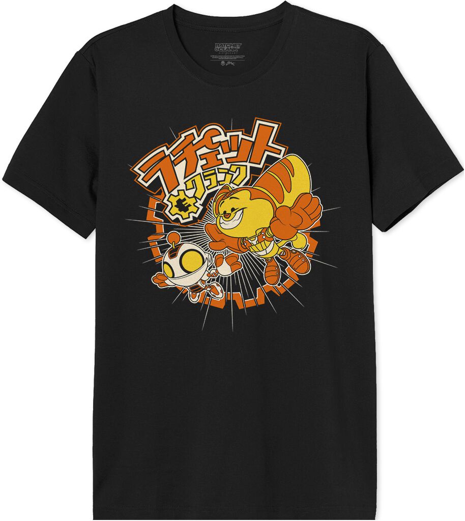 Ratchet and Clank Rift Apart flying friends T-Shirt black