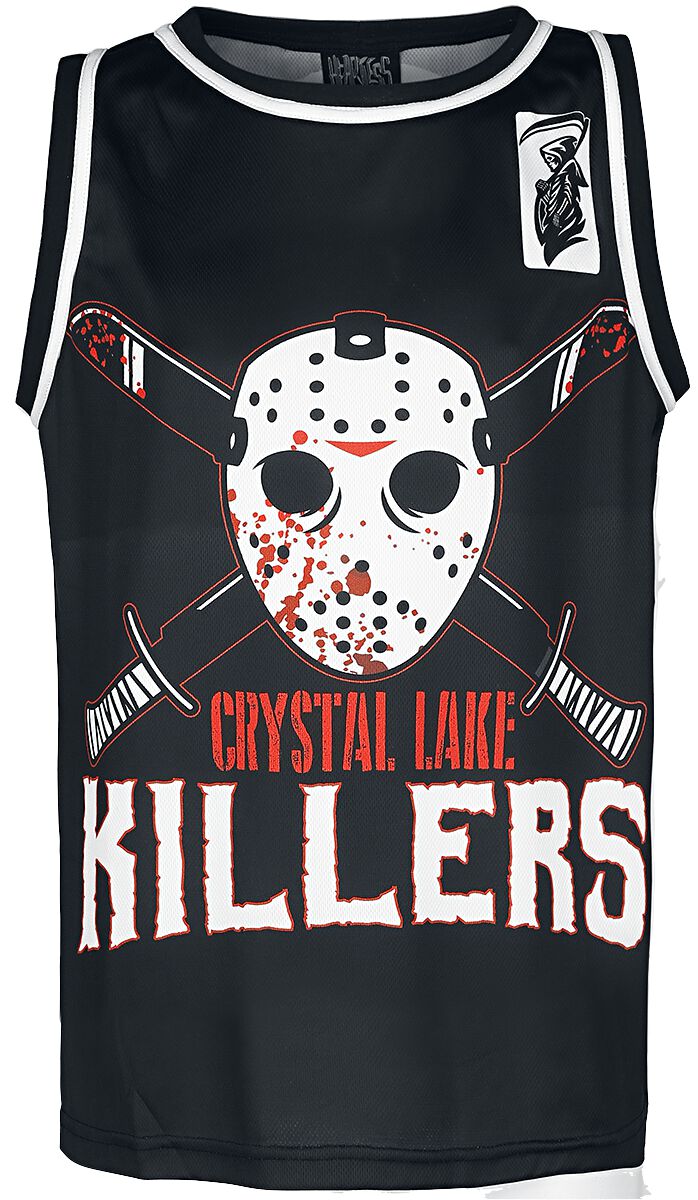 Image of Canotta Sportiva Gothic di Heartless - Crystal Lake Killers - XL a 3XL - Unisex - nero/bianco/rosso