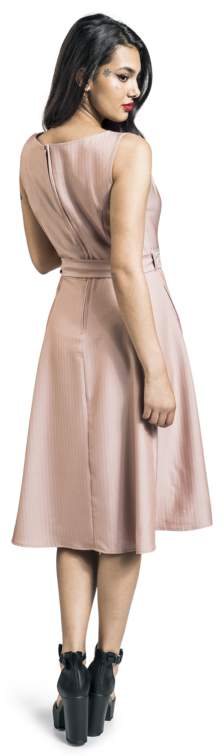 H&R London Eleni Swing Dress Mittellanges Kleid rosa - 16.00% Rabatt