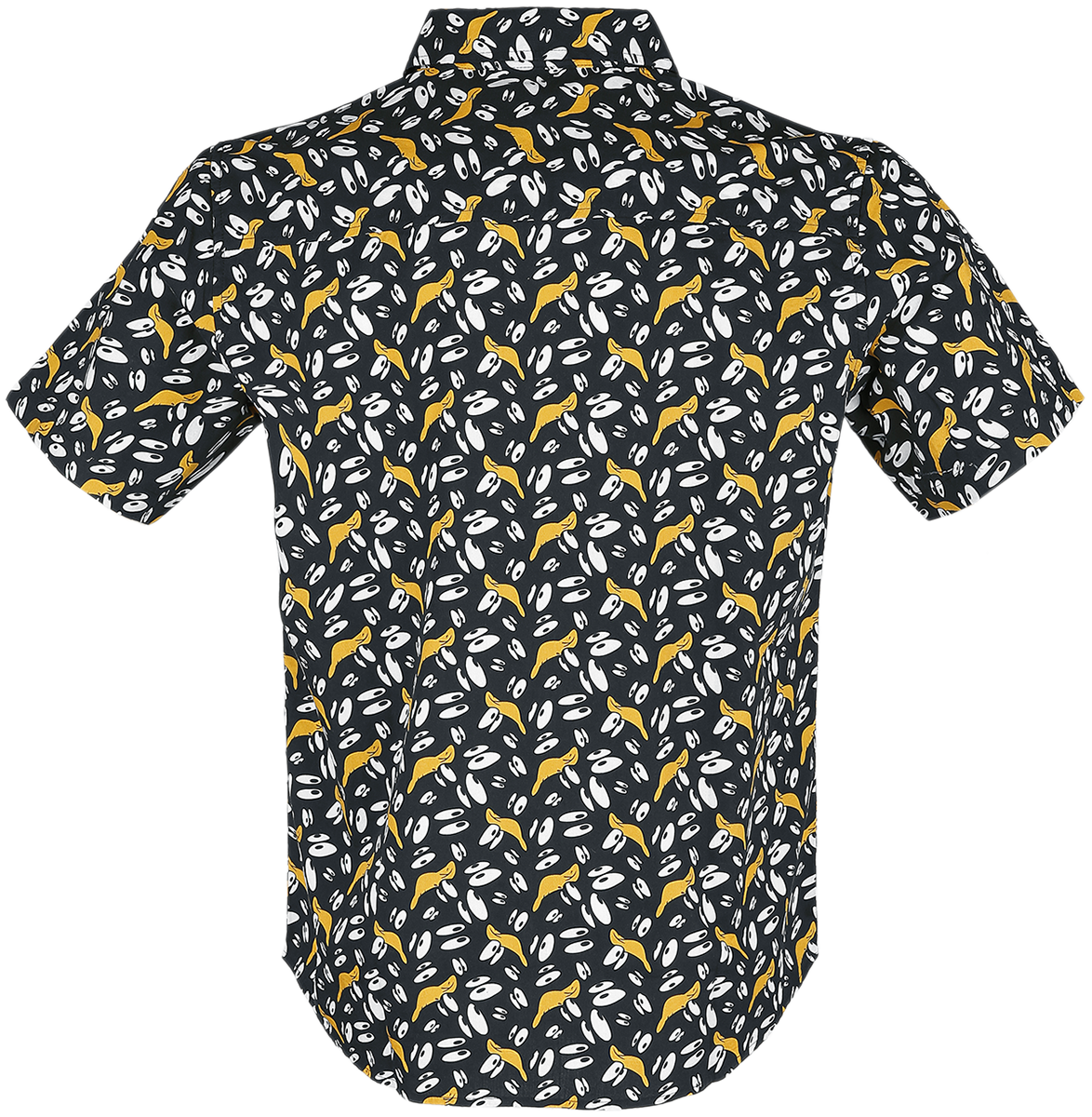 Looney Tunes Daffy Duck - Allover Kurzarmhemd schwarz