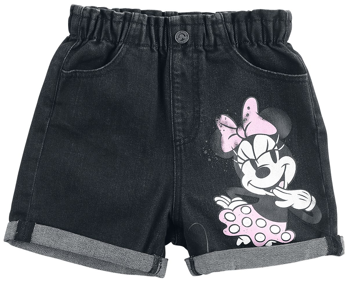 Levně Mickey & Minnie Mouse Kids - Minni Maus detské kratasy cerná džínovina