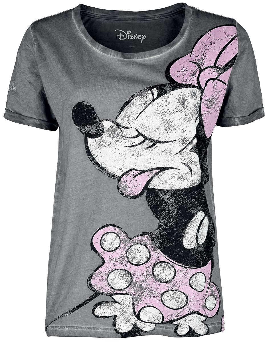 Levně Mickey & Minnie Mouse Minni Maus Dámské tričko šedá