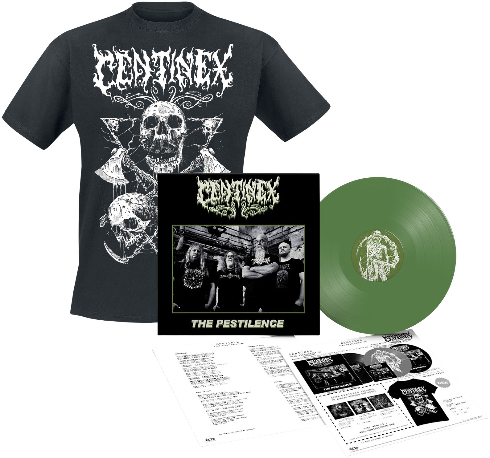 Image of Centinex The pestilence EP & T-Shirt oliv