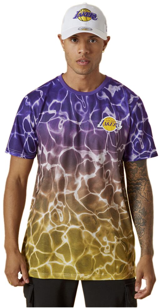New Era – NBA Los Angeles Lakers Water Print Tee Trikot multicolor