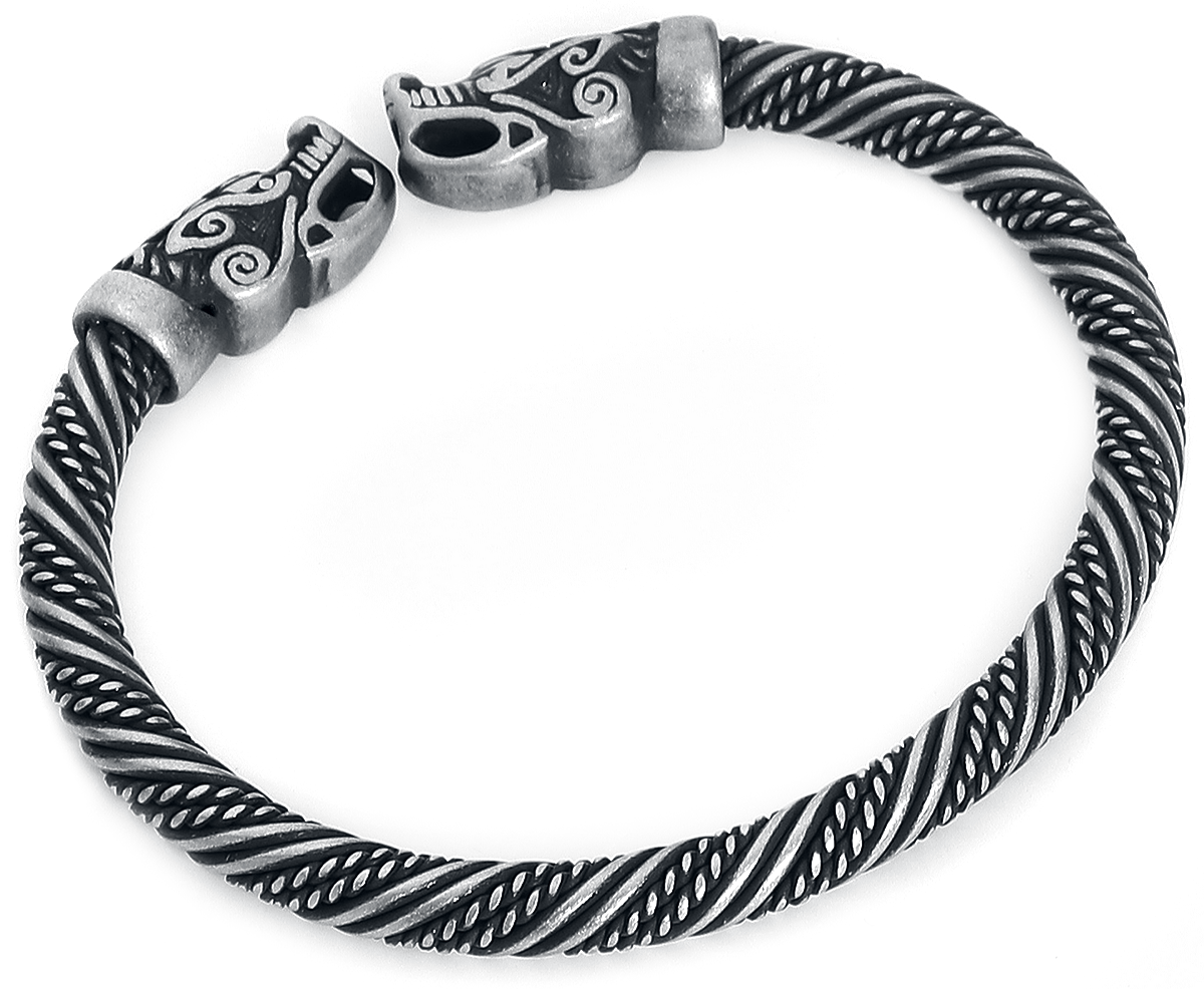 URBANTIMBER Wölfe Armreif silberfarben