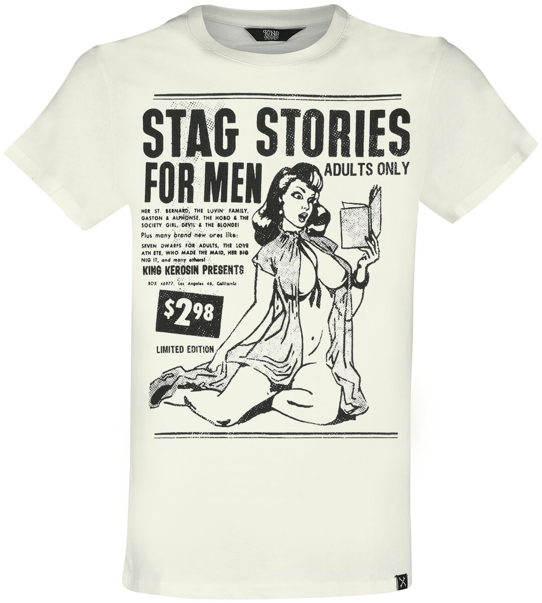King Kerosin Classic T-Shirt Stag Stories T-Shirt white