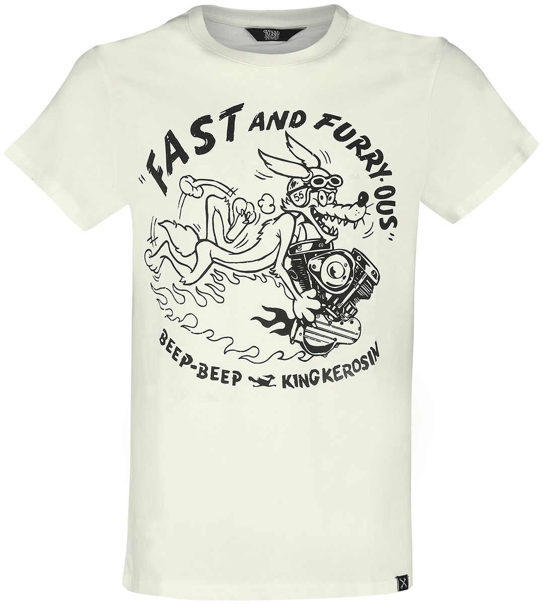 King Kerosin Classic T-Shirt Fast and Furry T-Shirt white