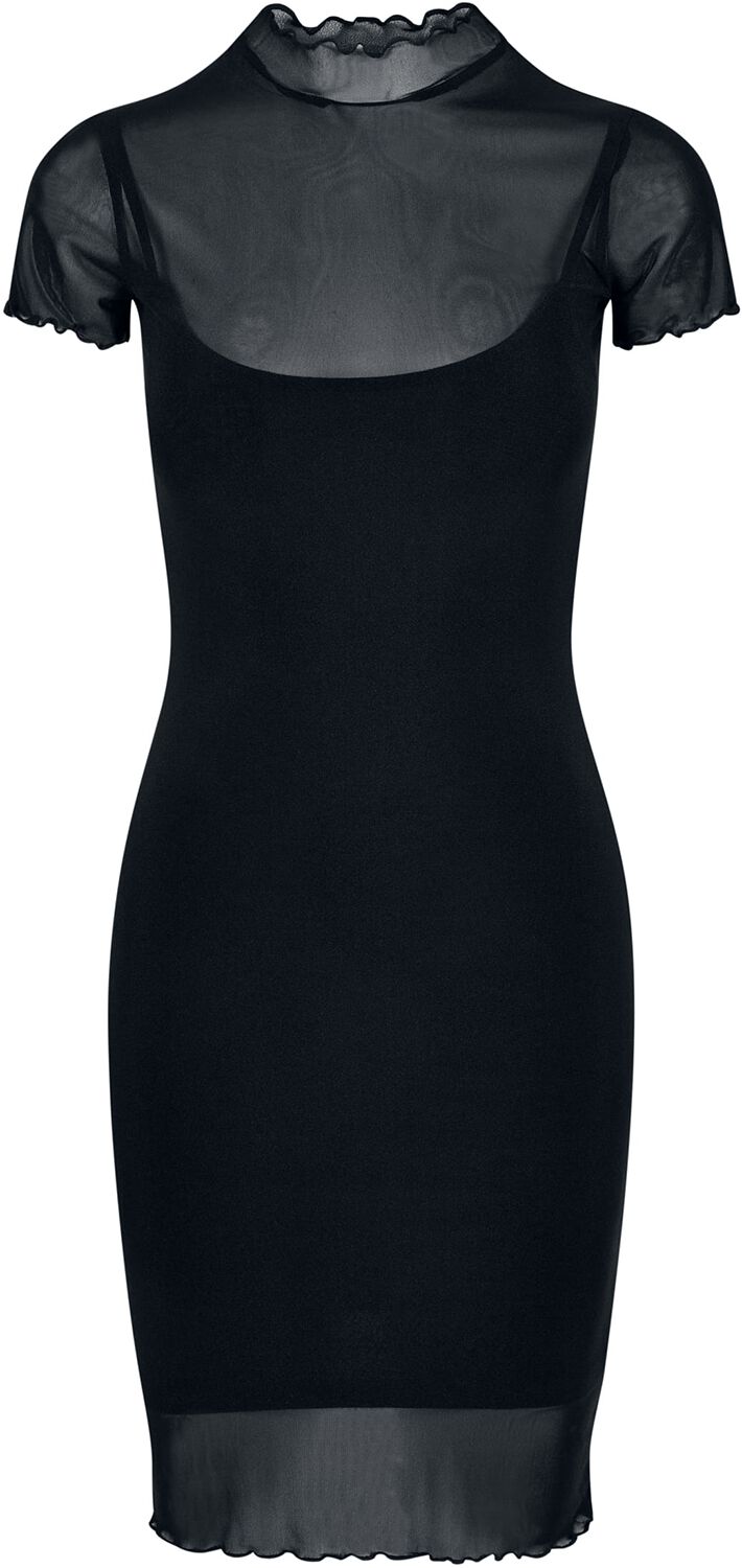 Urban Classics Ladies Mesh Double Layer Dress Short dress black