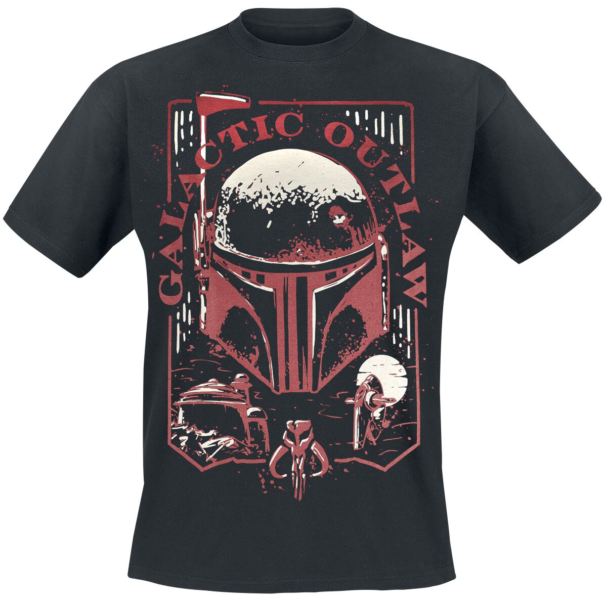 Star Wars The Book Of Boba Fett - Galactic Outlaw T-Shirt schwarz in L