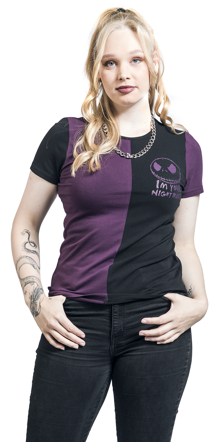The Nightmare Before Christmas I Am Your Nightmare T-Shirt lila schwarz - 54.30% Rabatt