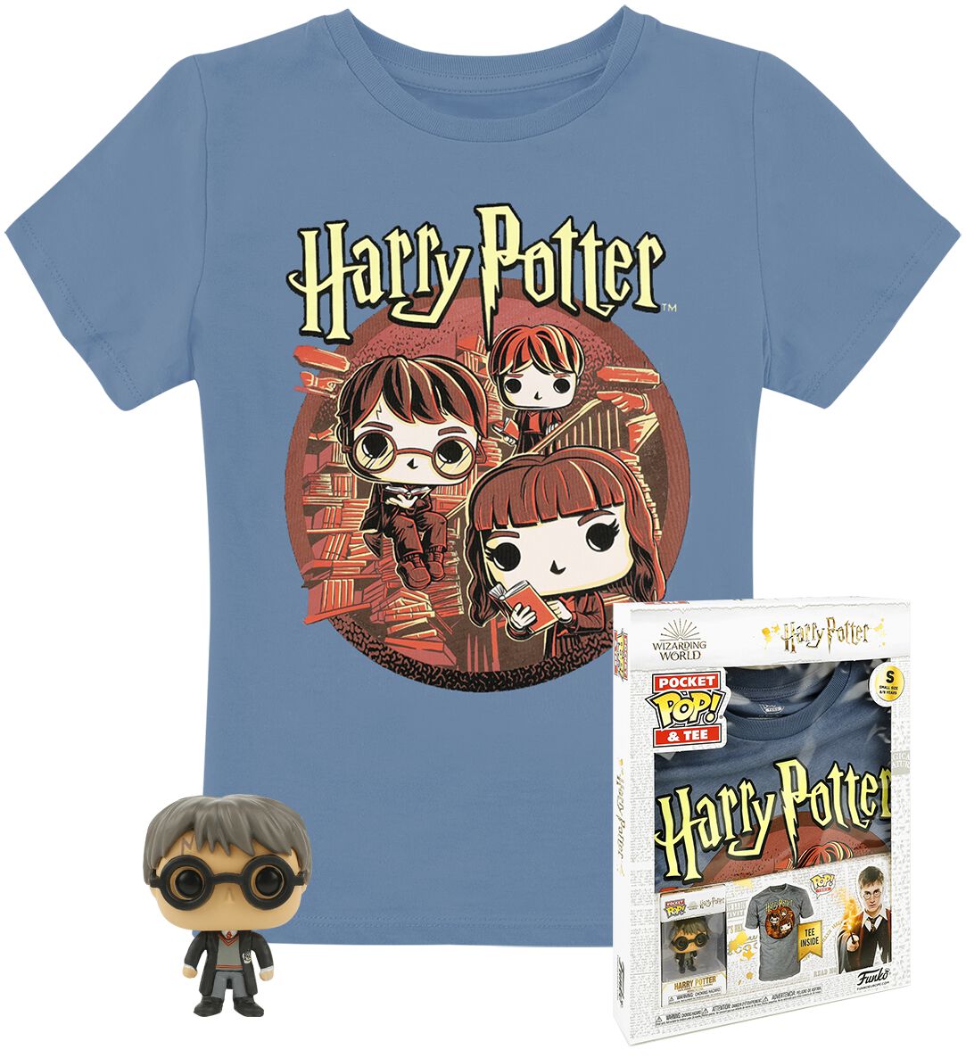 Harry Potter Harry Potter Trio – POP! & Tee Funko Pop! multicolor Harry Potter Harry Potter Trio – POP! & Tee Funko Pop! multicolor