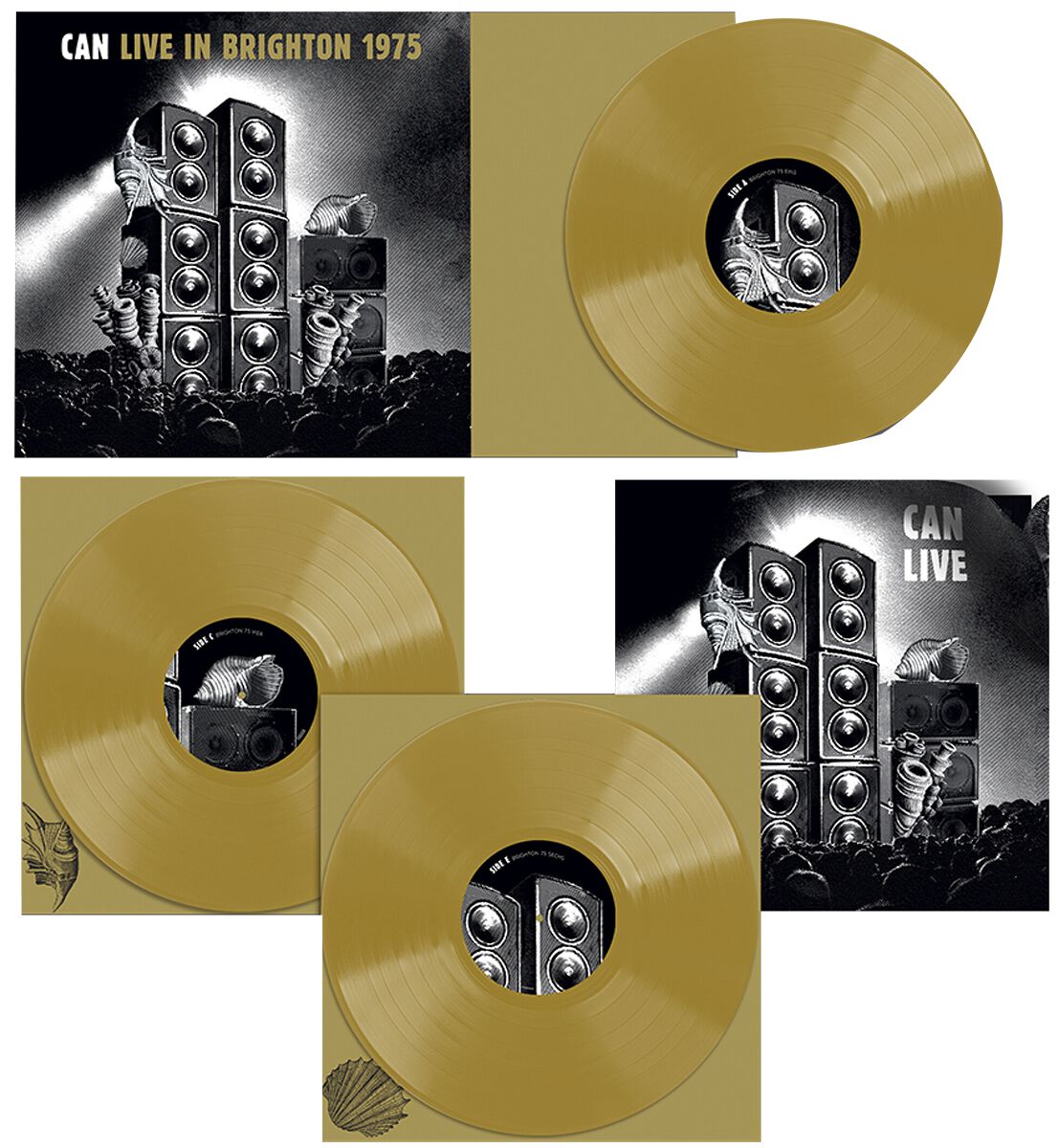Can Live In Brighton 1975 LP gold coloured