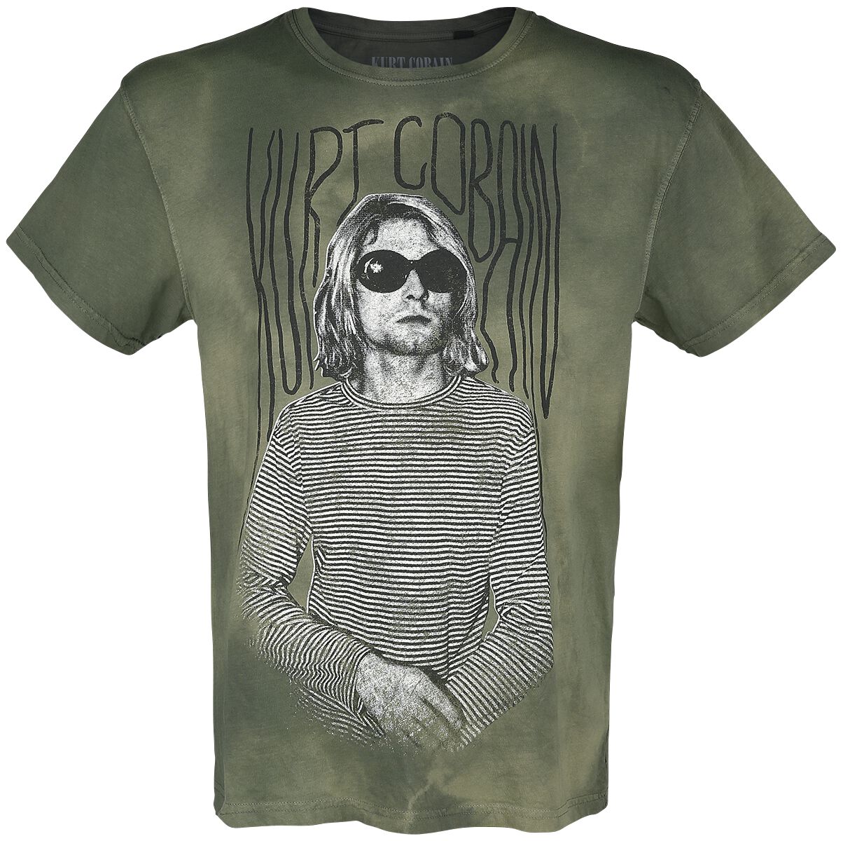 Kurt Cobain REX Stripes T-Shirt khaki