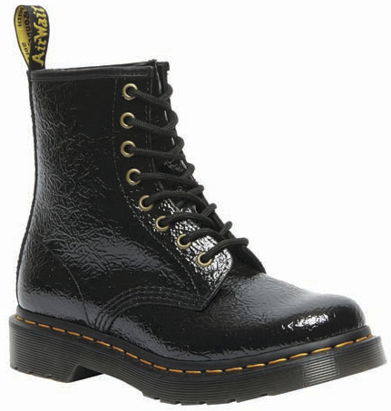 Dr. Martens 1460 - Black Distressed Patent Boot schwarz