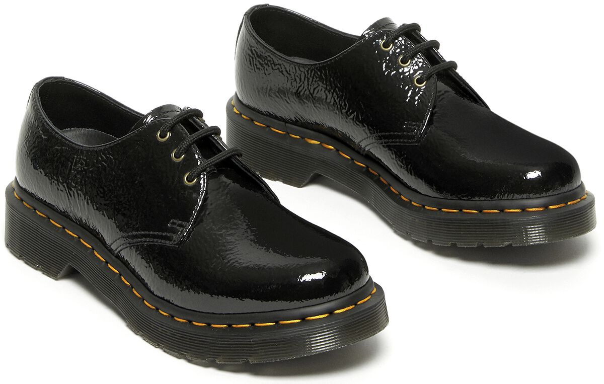 Dr. Martens 1461 - Black Distressed Patent Lace-up shoe black