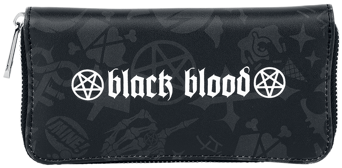 Black Blood by Gothicana Phat Kandi X Black Blood by Gothicana Geldbörse schwarz weiß