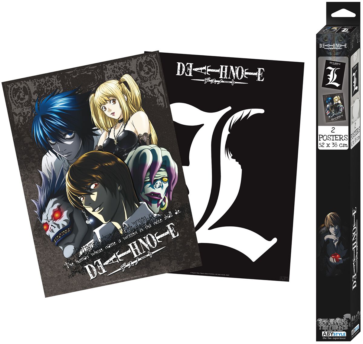 Death Note L and Group - 2-Set Posters with Chibi Design Poster multicolour