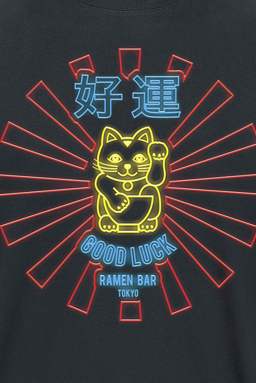 The Official Ramen Company Lucky Cat T-Shirt schwarz - 50.02% Rabatt
