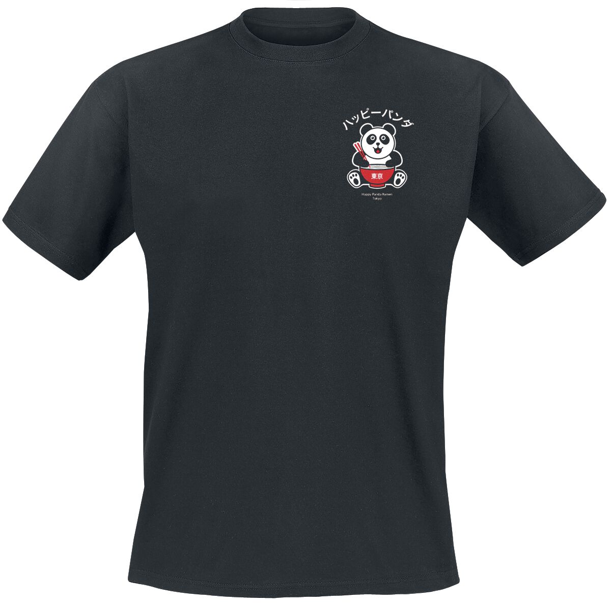 The Official Ramen Company Happy Panda Ramen T-Shirt black