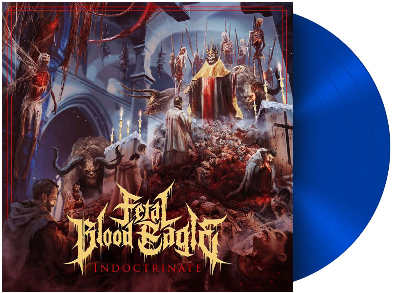 Image of Fetal Blood Evil Indoctrinate LP blau