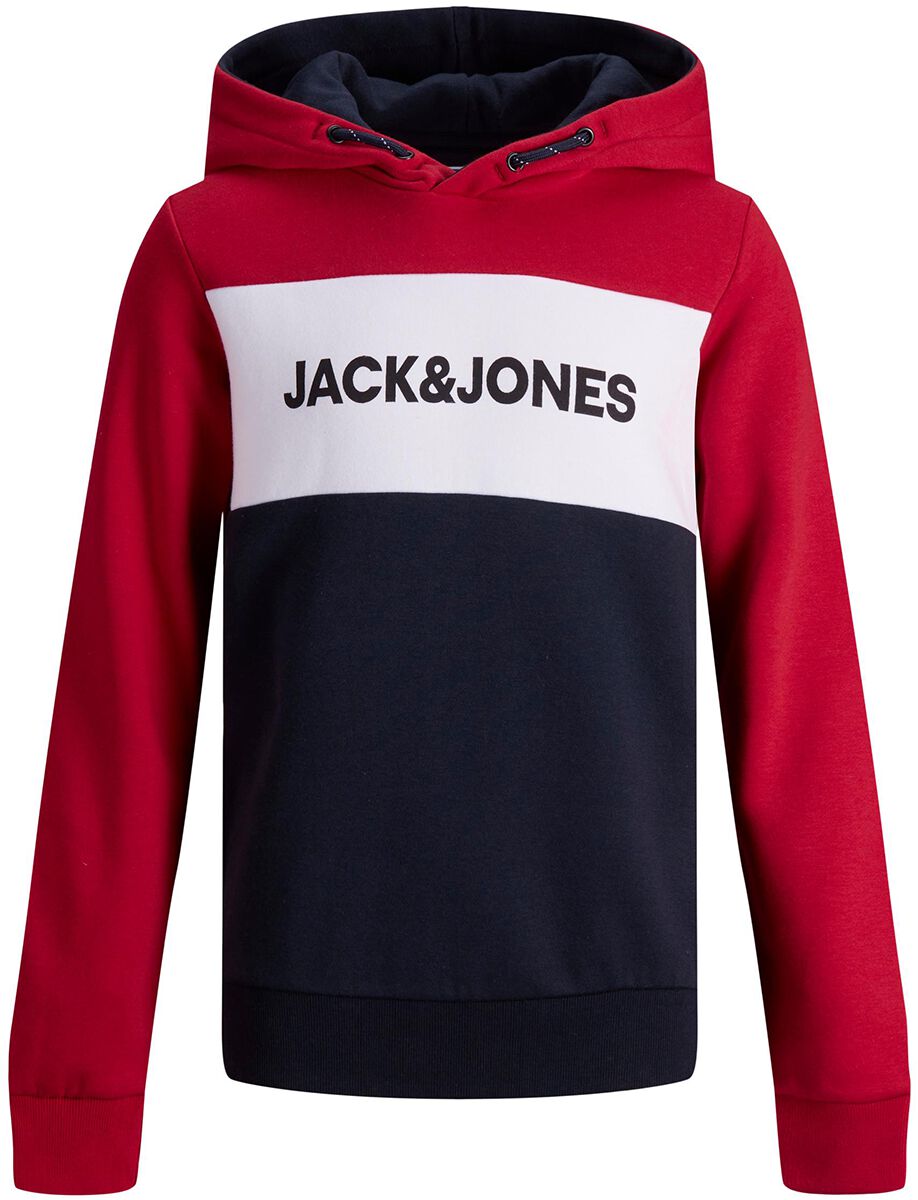 Jack & Jones Logo Block Hoodie Sweater blue white red